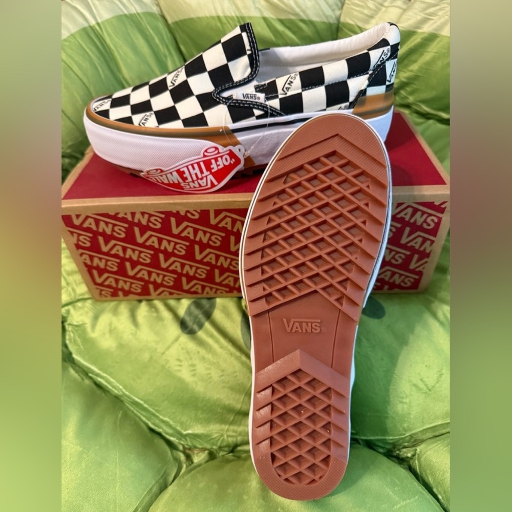 RARE. Vans checkerboard stacked sneakers.